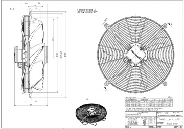 Ventilator axial de refulare Ziehl FN045-4EW.4I.A7P1, Ø 450 mm